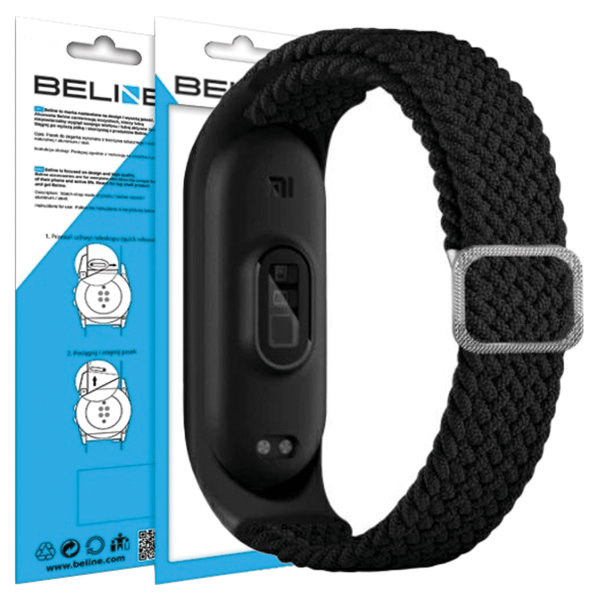 Beline Mi Band 3/4 Textilarmband svart