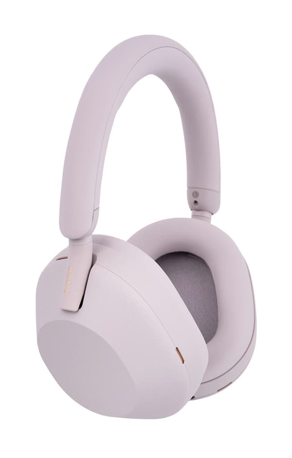 Sony WH-1000XM5 on-ear-hörlurar silverfärgade