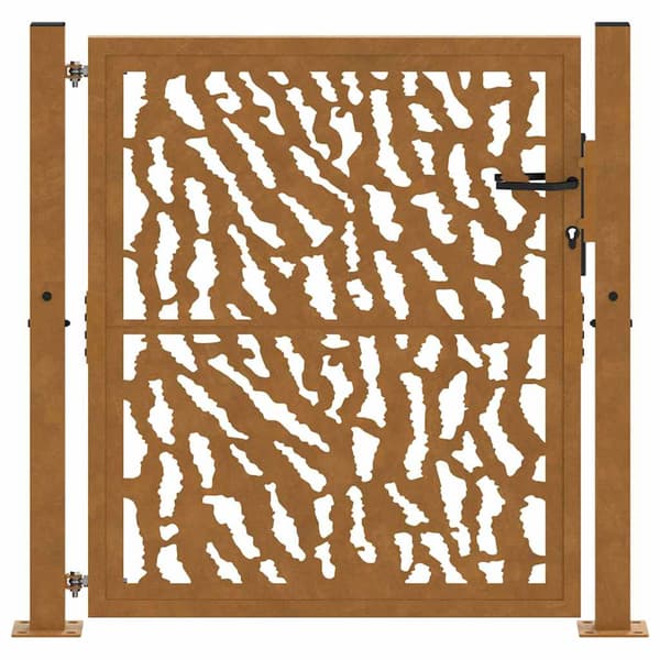 vidaXL havelåge 105x105 cm skinnemønster i rustfrit stål