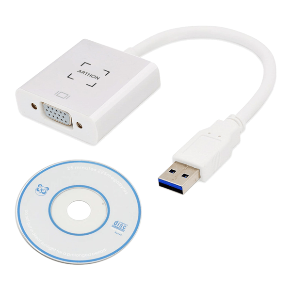Ekstern USB 2.0/3.0 til VGA grafikkort til billedeklonering D-SUB