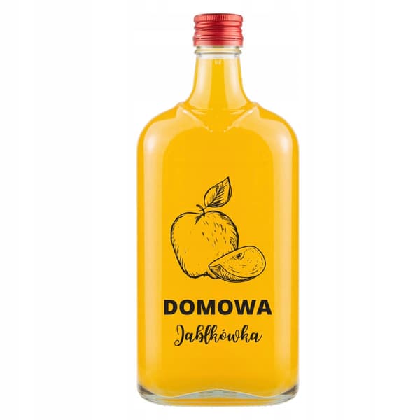 10x KLASSISKA 500ml flaskor med trycket HEMGJORD ÄPPLEYRKE