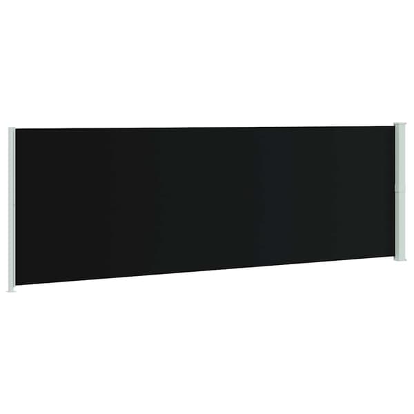 vidaXL udtrækkelig sidemarkise til terrasse 200x600 cm sort