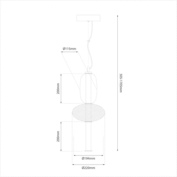 ARAME LED HÆNGELAMPE SORT MILAGRO ML1433