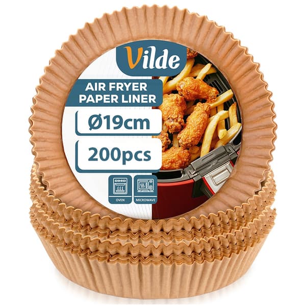 Papirindlæg til luftfritter rundturde 19 cm 200 stk
