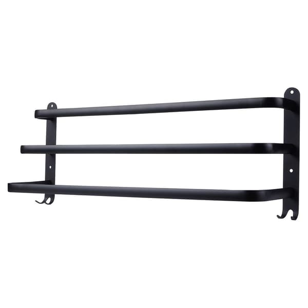 Håndklædebøjle i aluminium sort 60 cm