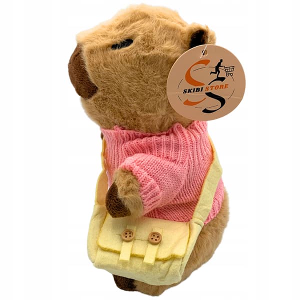 Kapybara-pehmolelupusero laukulla, pehmolelu 25 cm