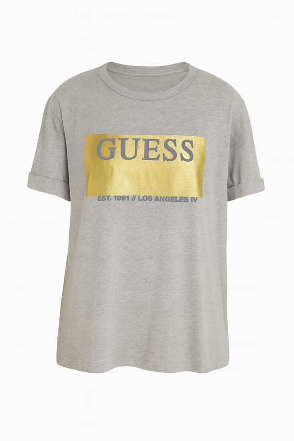 GUESS DAME T-SHIRT GLITTERGRÅ S 0A4E5* S 0_4