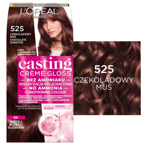 L'Oreal Paris Casting Creme Gloss hiusväri 525 suklaamoussE