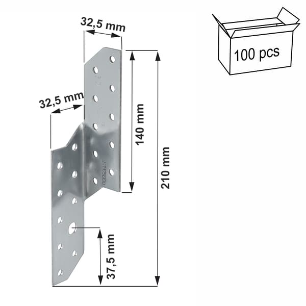 Takbalk-åskoppling SPF210L 210mm Vänster