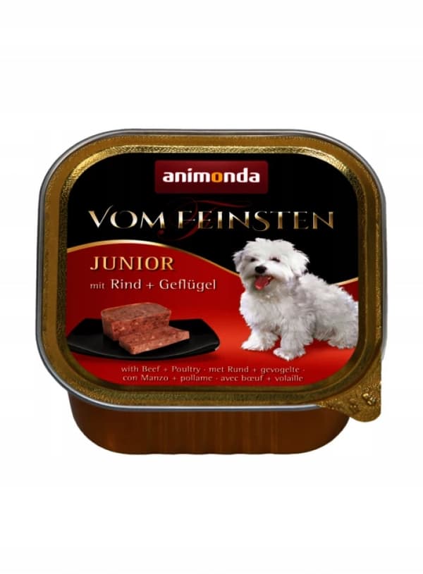 Animonda Feinsten Junior våtfoder för hundar, blandade smaker, 18x150g