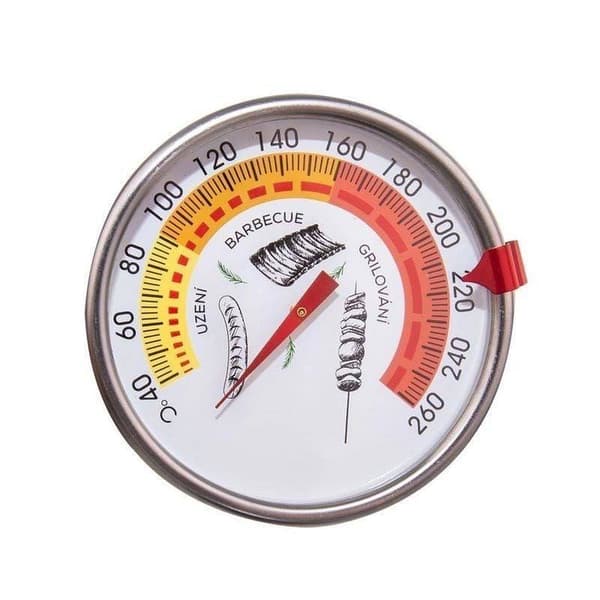 Røgningstermometer i stål med 33 cm sonde