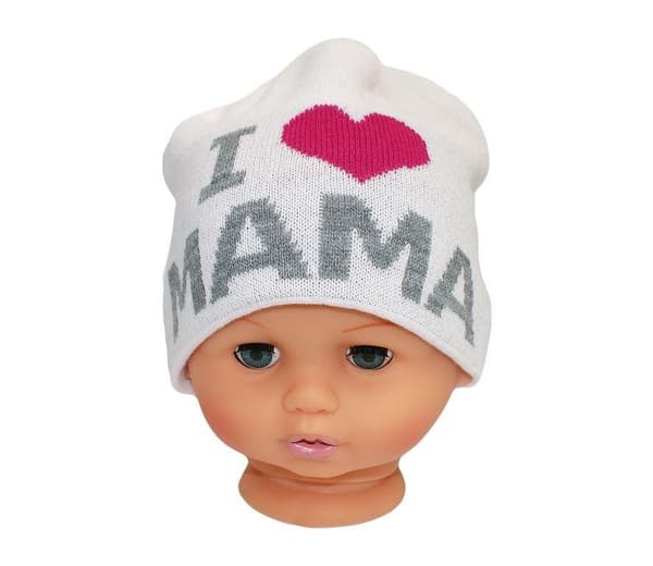 Babymössa, med texten mama 6 - 18 månader