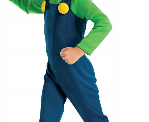 Luigi Super Mario Nintendo-kostym 7-8 år