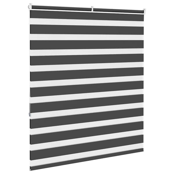 vidaXL zebrarullegardin, sort, stofbredde 125,9 cm, polyester
