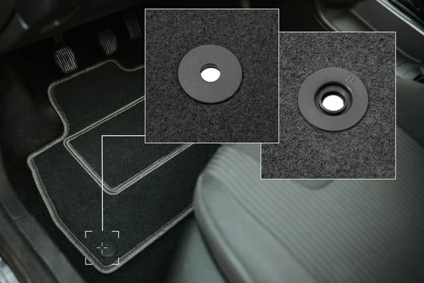 Bilmåtter i velour grafit til Renault Trafic III varevogn (2014-)