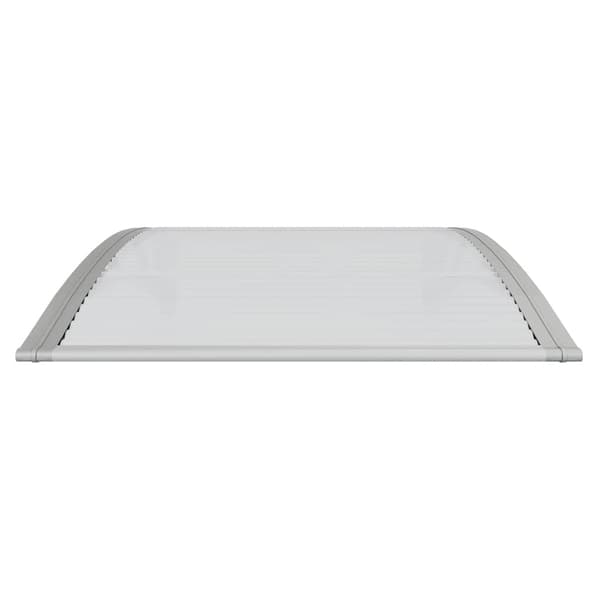 vidaXL dørmarkise, grå transparent, 100x75 cm, polycarbonat