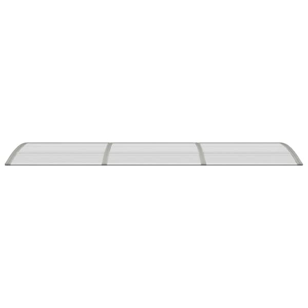 vidaXL Ovikoski, harmaa, 300x75 cm, polykarbonaatti