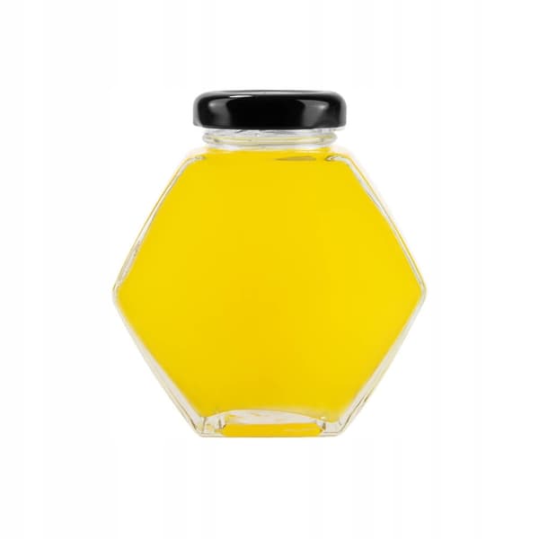 12x hexagon dekorationsburkar 100ml syltkryddor