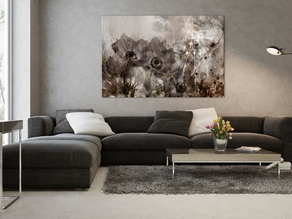 Billede - Anemoner i sepiaton (1-delt) bred