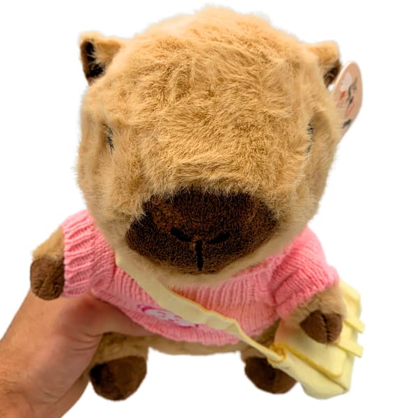 Capybara Plyslegetøjstrøje med pose Plyslegetøj 25 cm