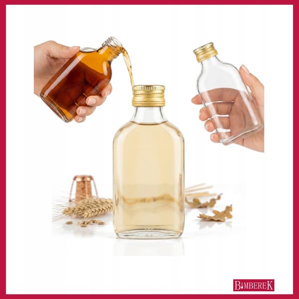 100x flaskor med flaska 100ML + kork FÖR bröllopspresent vodka hembränt
