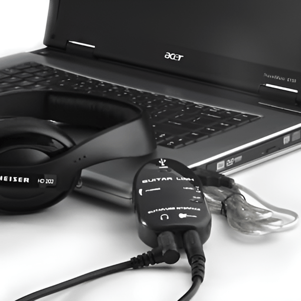 Gitarrgränssnitt för gitarr till USB för PC jack 6,3 mm gitarr 6,3 adapter
