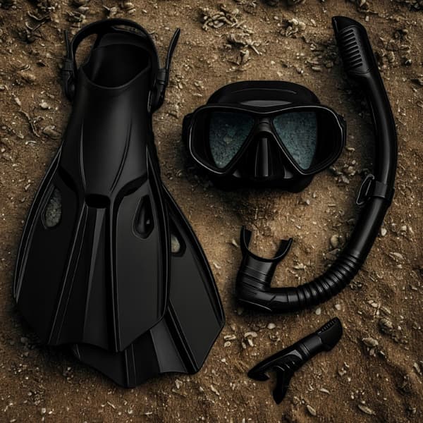 Snorkelset med mask snorkel och simfinner för simning storlek 38-42
