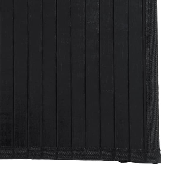 vidaXL Suorakulmainen matto, musta, 70x1000 cm, bambu