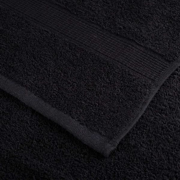 vidaXL Premium håndklæder SOLUND, 2 stk., sorte, 100x200 cm, 600 g/cm²