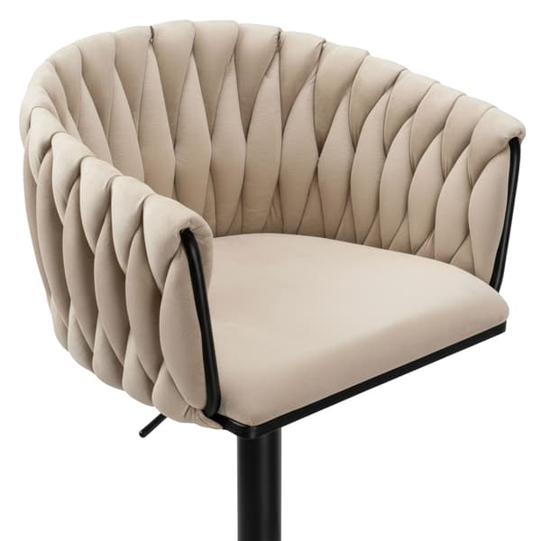 Cofton sort beige fløjlsbarstol