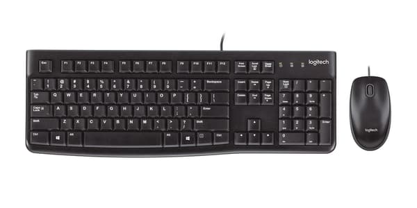 Logitech MK120 USB tastatur- og musesæt, sort, QWERTY