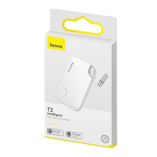 Baseus T2 Bluetooth-seurantalaite hihnalla (valkoinen)