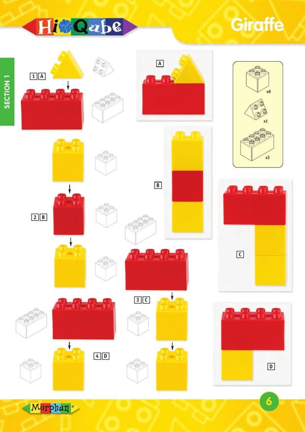 Instruktioner för Morphun Hi-Qube-block 36 sidor.