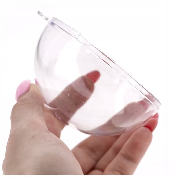 AKRYLBOLLAR SET 10x ÖPPNINGSBARA 8CM TRANSPARENTA BOLLAR