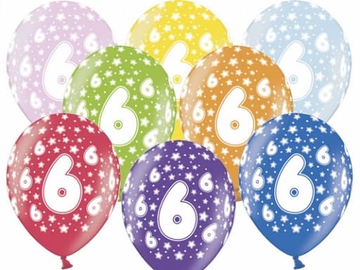 Ballonger med 6-årstryck, 1 st.