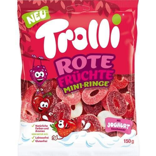 Trolli röda frukter mini-ringar 150 g
