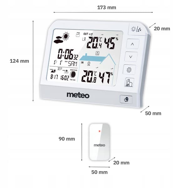 METEO SP204 VEJRSTATION HYGROMETER UDENDØRSSENSOR DCF