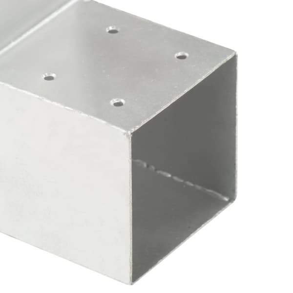 vidaXL L-formade kopplingar, 4 st, galvaniserad metall, 101x101 mm
