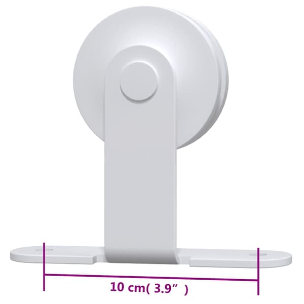 vidaXL Skjutdörrsinstallationssystem 183 cm stål vit