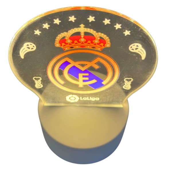 Real Madrid 3D LED Skrivebordsnatlampe til Børn Julegave