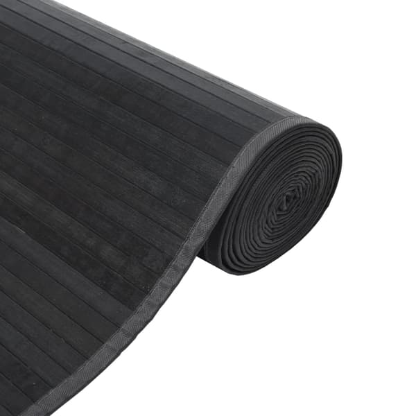 vidaXL Suorakulmainen matto, harmaa, 70x300 cm, bambu