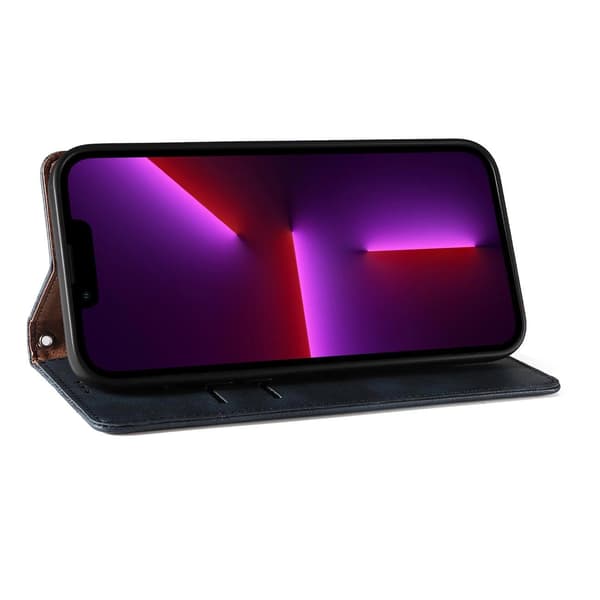 Magnetremskal iPhone 12 Pro Max Plånboksfodral + Mini Snodd Hänge Blå