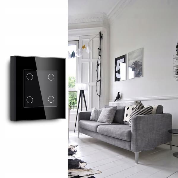 Kosketuskytkin 4-piiri ZigBee TUYA RTX SH# L+N