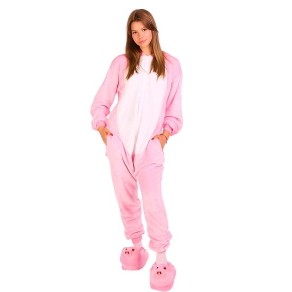 Kigurumi-pyjamas Rosa Gris L: 165 - 175 cm