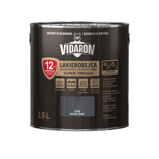 VIDARON INTELLIGENT SKYDDANDE SUPERHÅLLBAR LACKBETS GRÅ ASK 2,5L