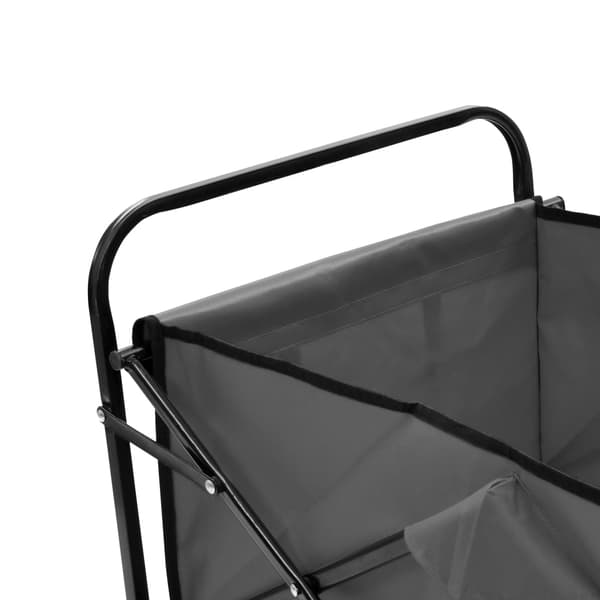 vidaXL Kokoontaitettava käsikärry teräs harmaa