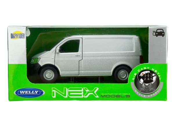 Welly VW Transporter T6 Van Silver 1:34 43762