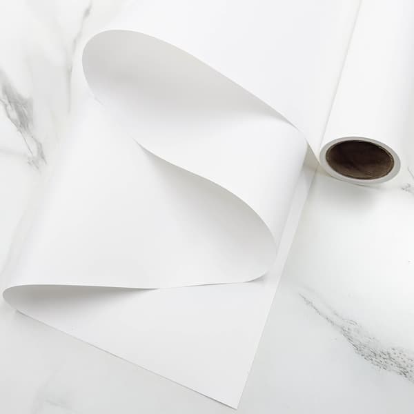 Blomfolie - "Elegant" Vit - Rulle 58cm x 10m