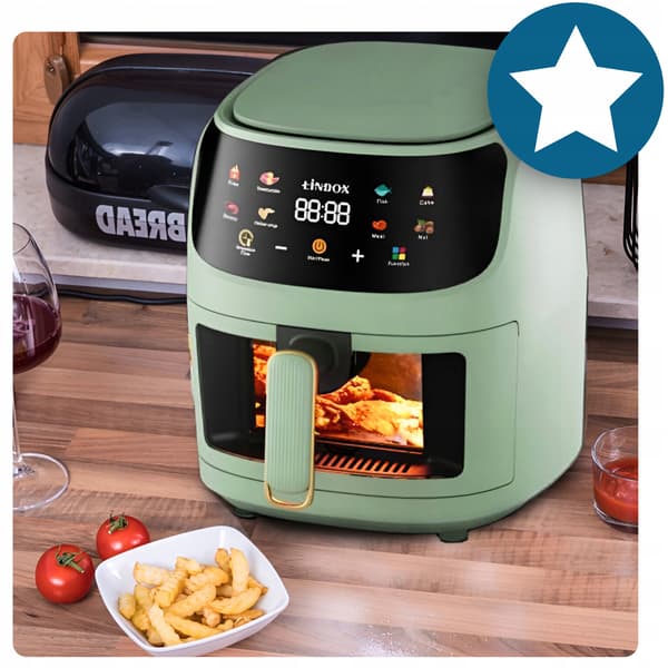 Airfryer oliefri 5L 1400W 8 programmer panel