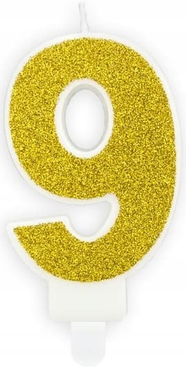 Numero 9 valo, kulta, 1 kpl
